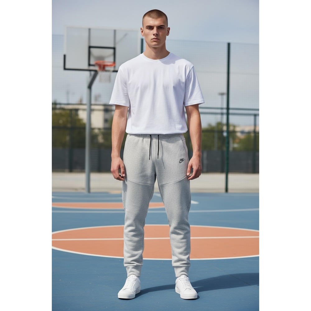 Nike Sportswear Tech Fleece Joggers Mens XL Grey Heather Slim Fit CU4495-063